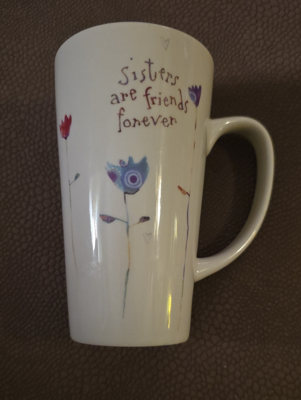 NATURAL LIFE Tall Cream Mug " Sisters Are Friends Forever"